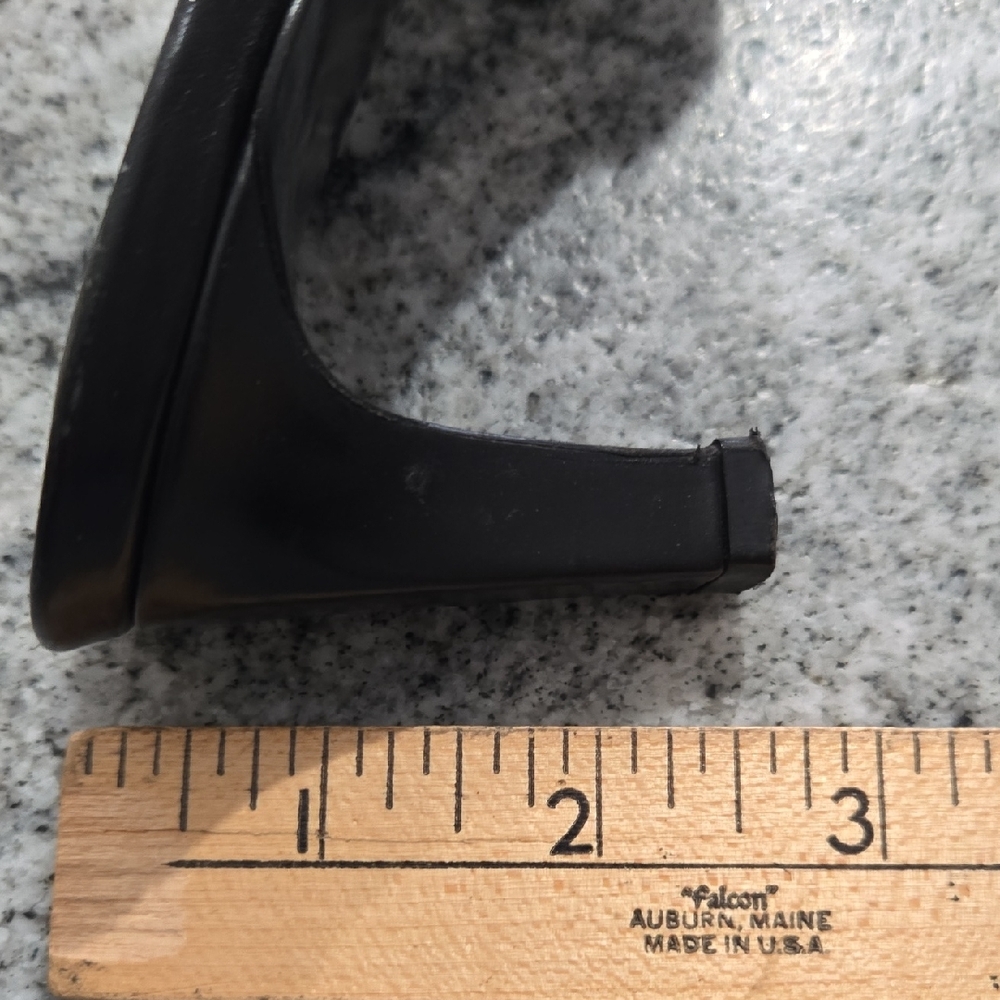 Lauren Ralph Lauren Women's 5.5 Black Suede & Leather Kitten Heel Mules - Picture 9 of 16